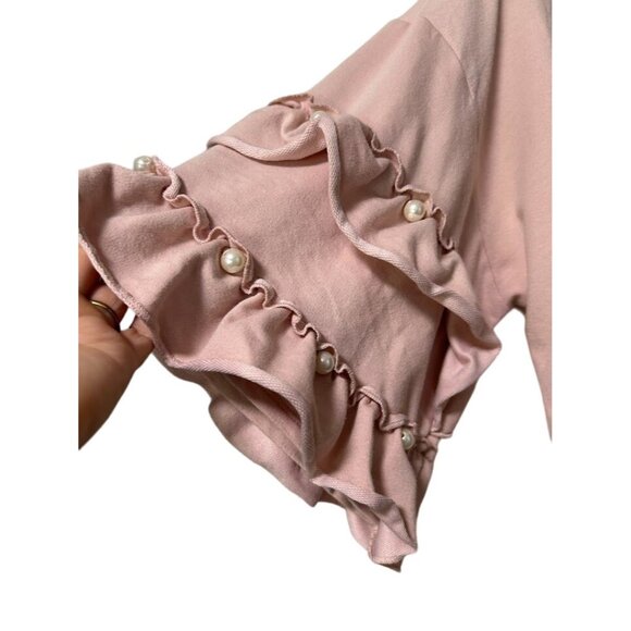 Ruffled Pearl Accent 3/4 Sleeve Blouse‎ Large Ana A New Approach - Picture 3 of 7